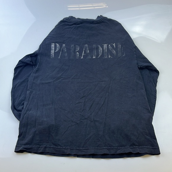 ISM Black Paradise Distressed Long Sleeve Tee N278-50 - Picture 5 of 7